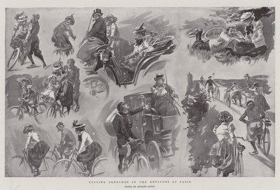 Cykelskitser i omegnen af Paris af Georges Redon
